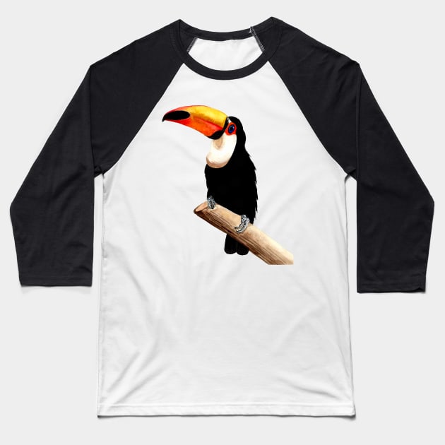 Toucan Baseball T-Shirt by Bridgetdav